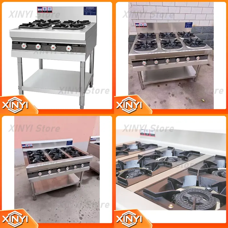 Range Commercial Kitchen - 高効率業務用ガスコンロ、工業用ステンレス製ヘビーデューティーキッチンレンジ、耐久性のあるレストラン用調理コンロ
