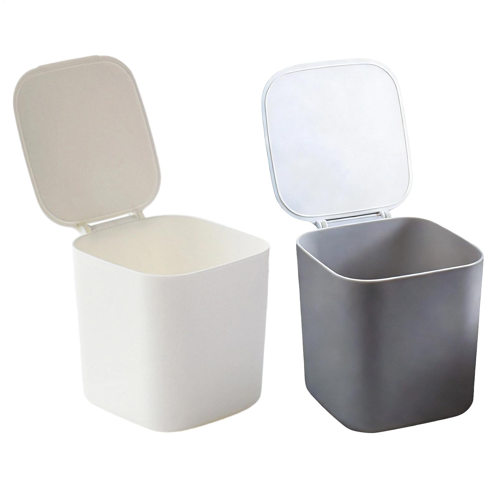 Commercial Kitchen Bin - 蓋付きミニゴミ箱、オフィスデスク、寝室、車、キッチンカウンター、自宅、アパート、寮、RV用小型卓上ゴミ箱