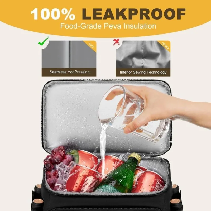 拡張可能な二重構造のクーラーバッグ。48缶収納可能で、漏れ防 - Commercial Chest Freezer のレビューと価格