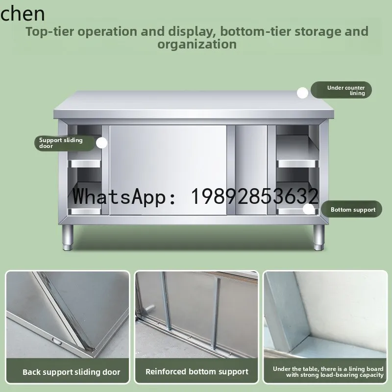 H29- キッチンステンレス鋼製ワークトップ、スライドドア付 - Commercial Kitchen Worktops のレビューと価格
