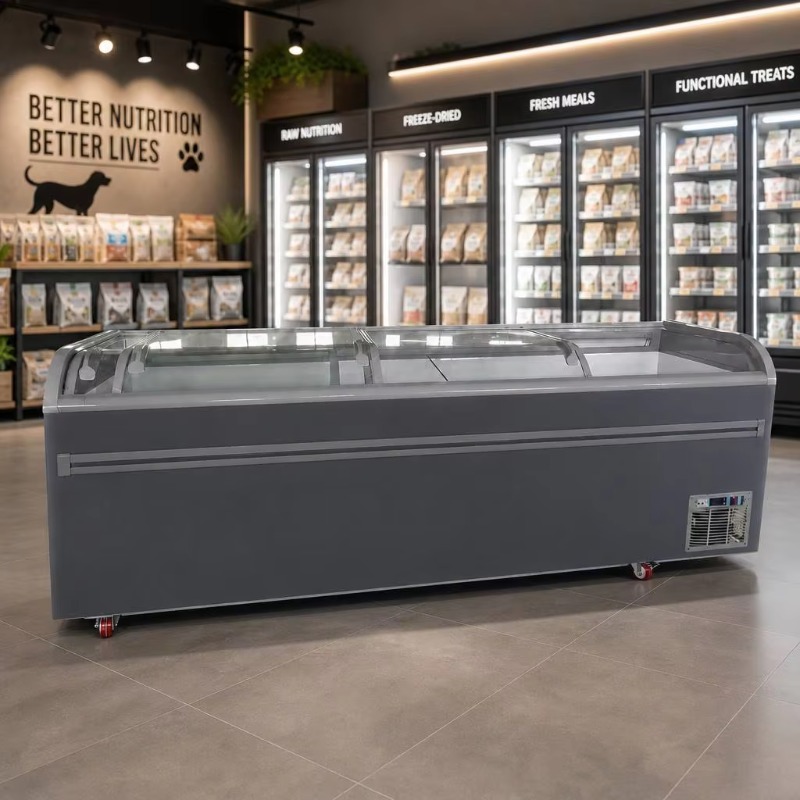 R290冷媒を使用したガラス天板のチェスト型冷凍庫。業務用冷 - Commercial Chest Freezer のレビューと価格