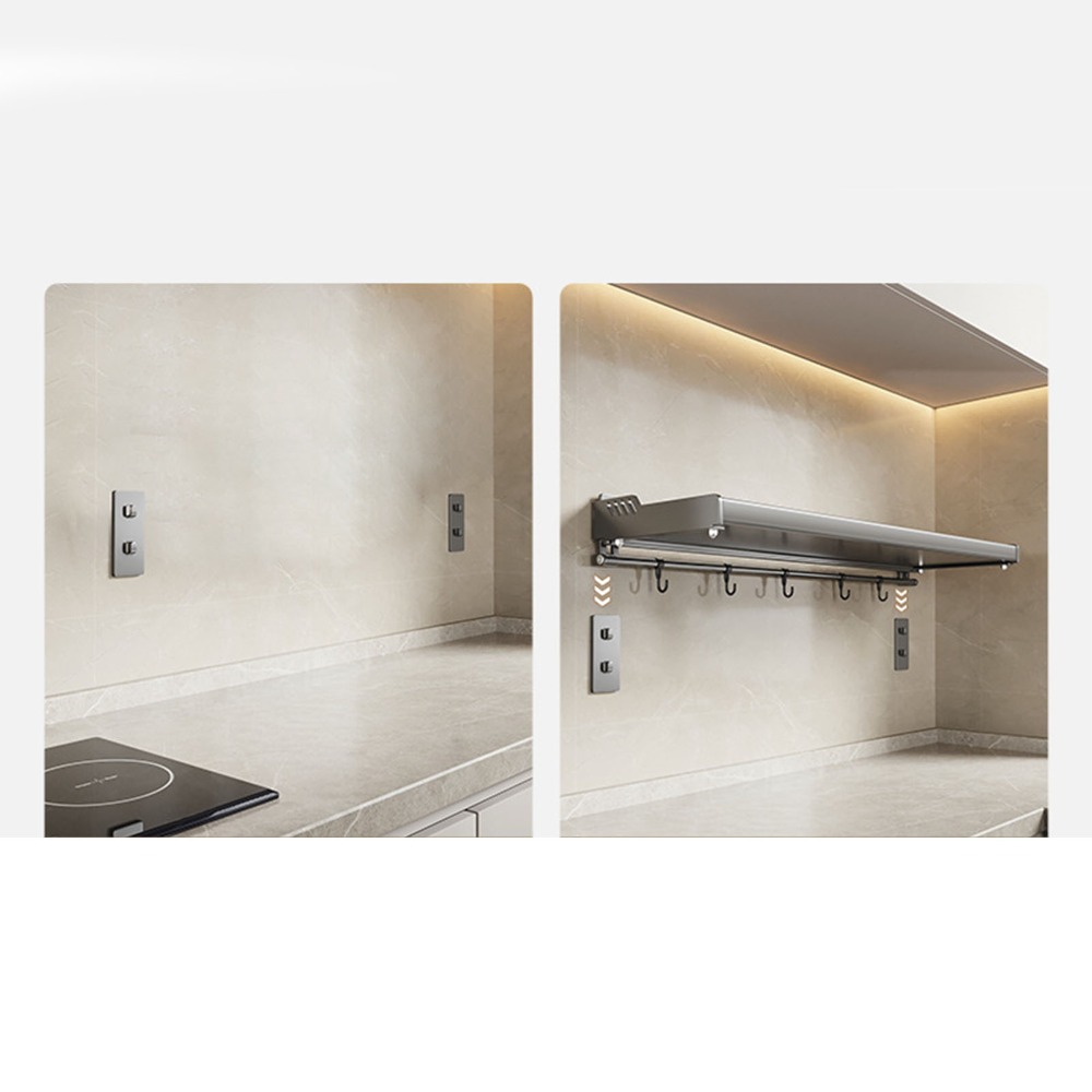 多機能炭素鋼製壁掛け棚 11.81×7.87×4.33インチ - Commercial Kitchen And Bar のレビューと価格