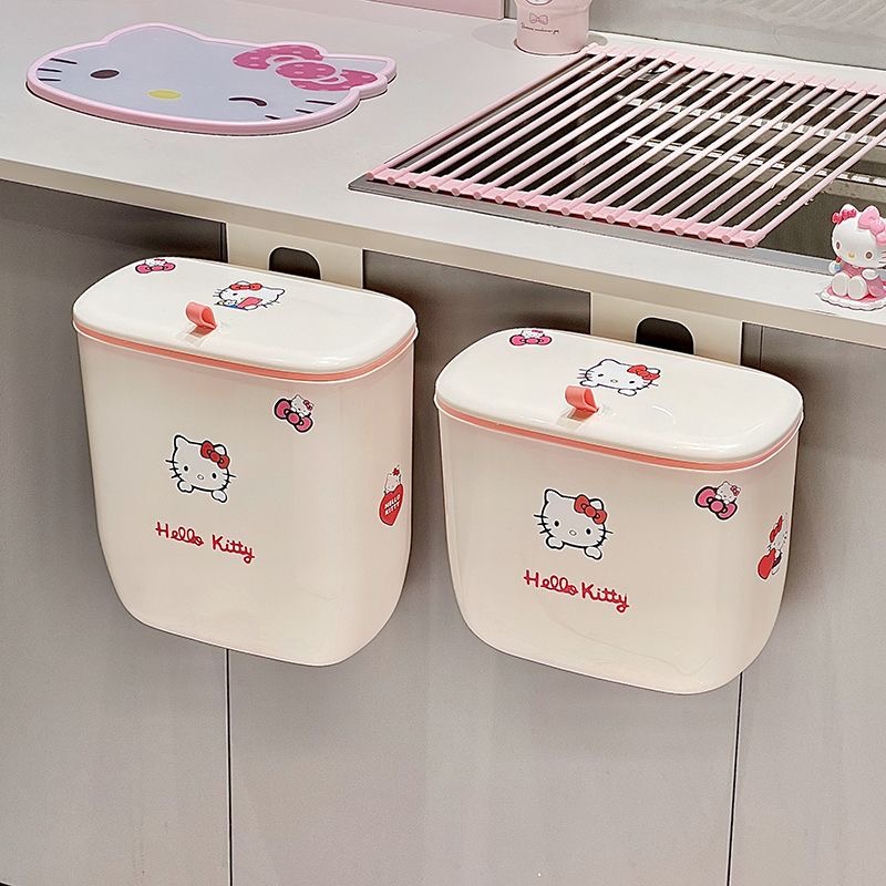 かわいい漫画防水ステッカー付き吊り下げ式ゴミ箱、防臭フリップ - Commercial Kitchen Bin のレビューと価格